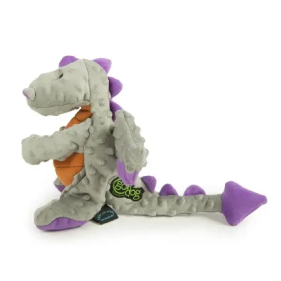 goDog Dragons Squeaker Plush Pet Toy for Dogs & Puppies, Soft & Durable, Tough & Chew Resistant, Reinforced Seams image {3}