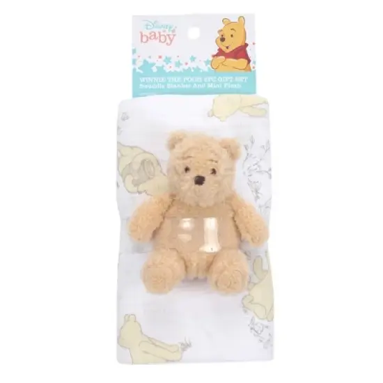 Lambs & Ivy Winnie The Pooh Swaddle Blanket & Plush Gift Set - 2pk image {5}
