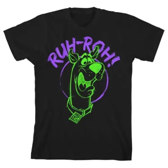 Scooby-Doo Neon Ruh-Roh Black T-Shirt Toddler Boy to Youth Boy image {5}
