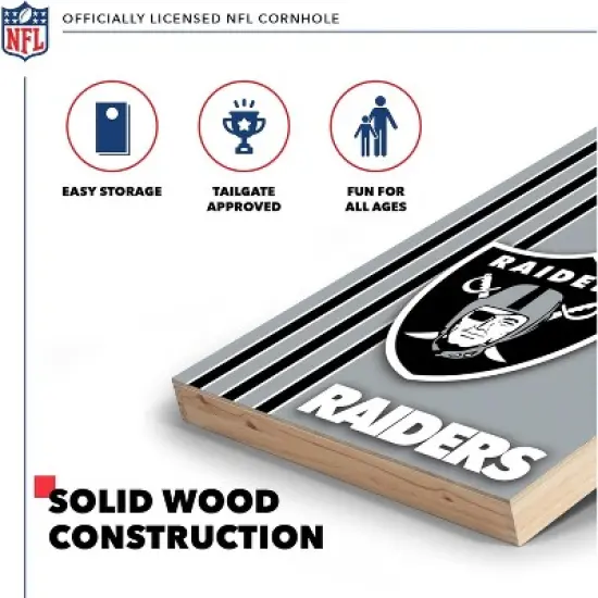 NFL Las Vegas Raiders 2'x3' Wood Cornhole Set image {2}