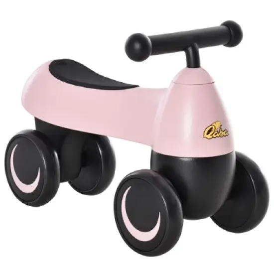 Qaba Baby Balance Bike for 18-36 Months, Toddler No Pedal Ride-on Walking Bike with 4 Wheels Gifts for Boys Girls image {7}
