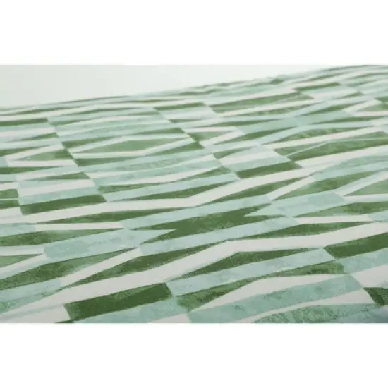 Set of 2 Outdoor/Indoor Wicker Seat Cushions Nevis Waves - Pillow Perfect image {2}