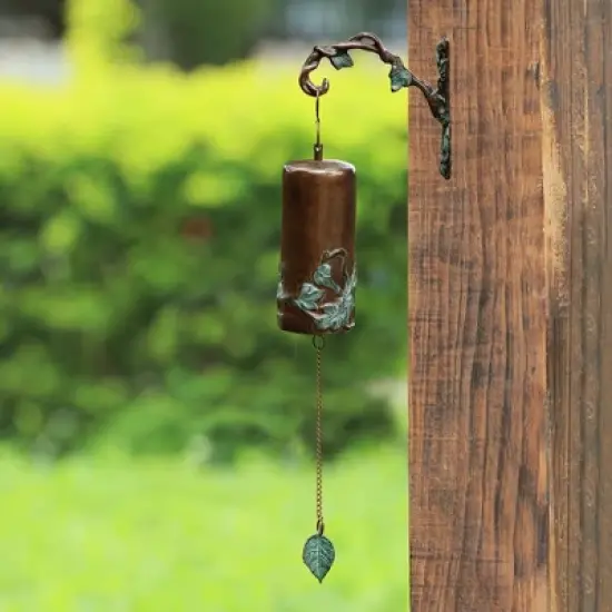 SPI Home Morning Glory Garden Bell &ndash; Handcrafted Metal Wind Chime, Floral Garden Accent, 24" Hanging Bell for Porch or Patio image {2}