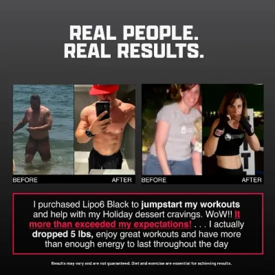 Nutrex Research Lipo 6 Black UC| Thermogenic Energizing Fat Burner Supplement, Increase Weight Loss, Energy & Intense Focus |Capsule, 60Count image {8}