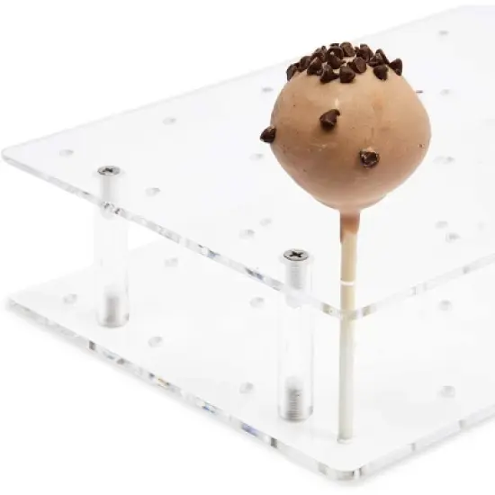 Blue Panda Clear Acrylic Cake Pop Stand, 24 Holes, 9 x 5.9 Inches, Lollipop Holder for Dessert Table, Ideal for Party Displays image {2}