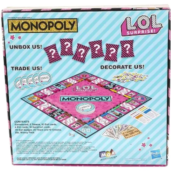 L.O.L. Surprise! Edition Monopoly Board Game image {1}