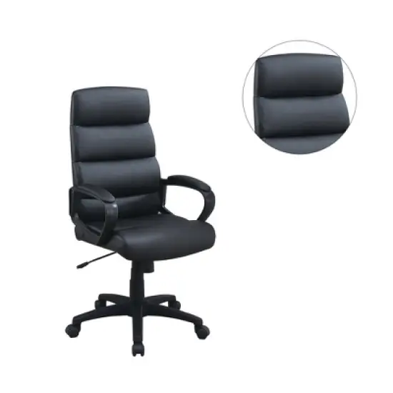 Simple Relax High-Back Adjustable Height Office Chair in Black image {2}