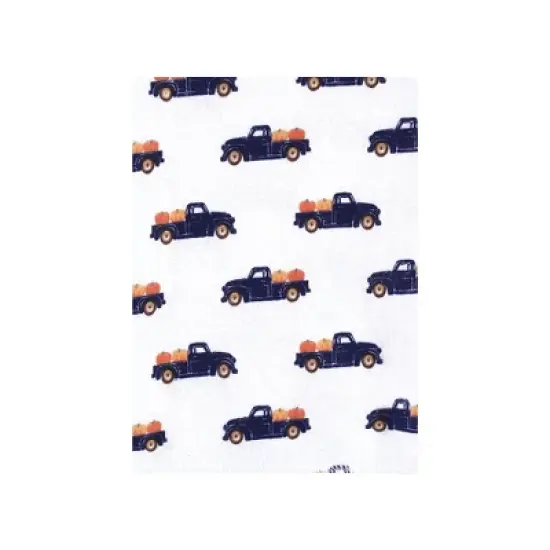 Hudson Baby Infant Boy Cotton Flannel Burp Cloths Bundle, Pumpkin Truck, One Size image {2}