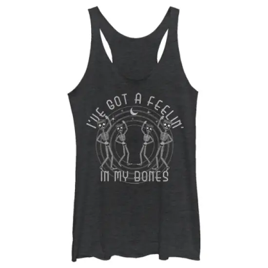 Women's Lost Gods Halloween I've Got a Feelin' in my Bones Racerback Tank Top image {3}