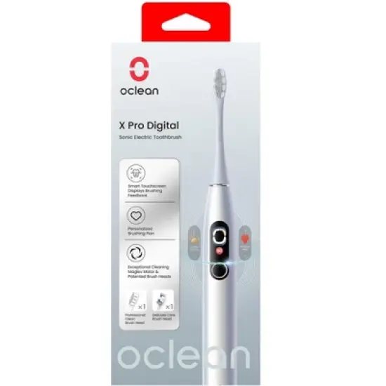 Oclean X Pro Digital Smart Toothbrush for Adults,30 Days Battery Life, 3 Modes, IPX7 Waterproof-Silver image {5}