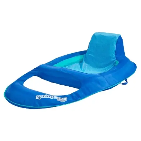SwimWays Spring Float Recliner Swim Lounger for Pool or Lake with Hyper-Flate Valve - Blue image {3}