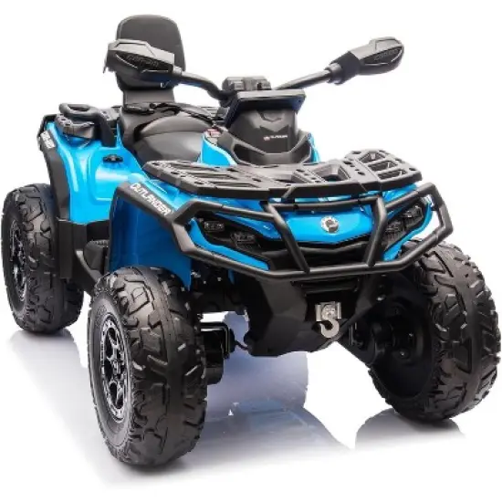 2 Seater Electric Children's Terrain Vehicle, 12V Remote Control Riding Toy Car, Battery Operated Vehicle w/Music, Remote Control, LED Lights image {7}