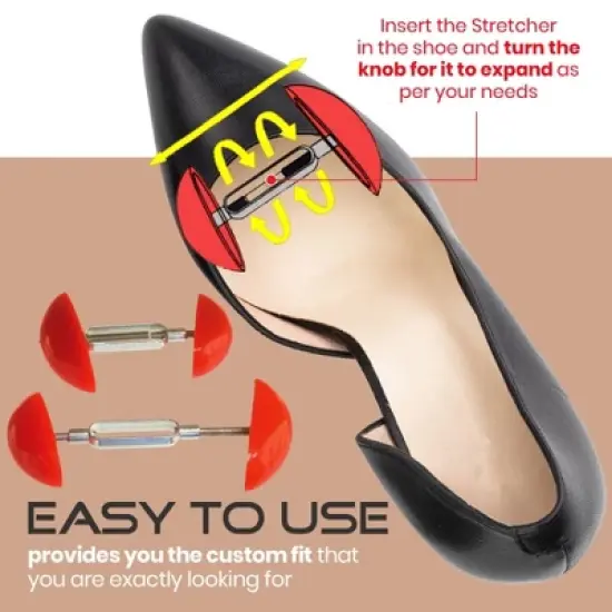 MEDca Shoe Stretcher &ndash; 2 Pairs (4 Stretchers) Red image {4}