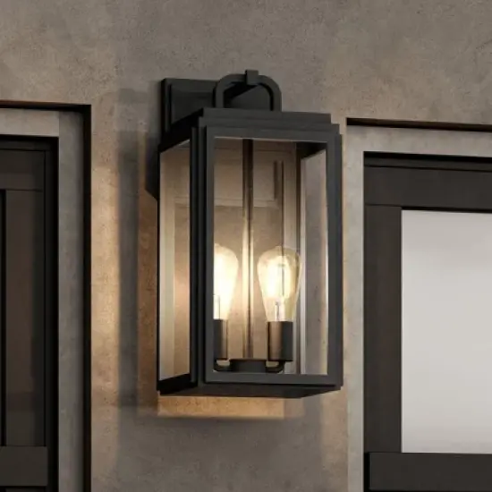 Urban Ambiance Luxury Farmhouse Outdoor Wall Sconce 17.125''H x 9''W,  Olde Bronze Finish,  Macon Collection, UHP1382 image {7}