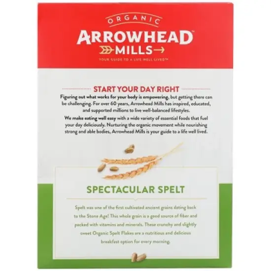 Arrowhead Mills Organic Spelt Flakes - Case of 6/12 oz image {2}
