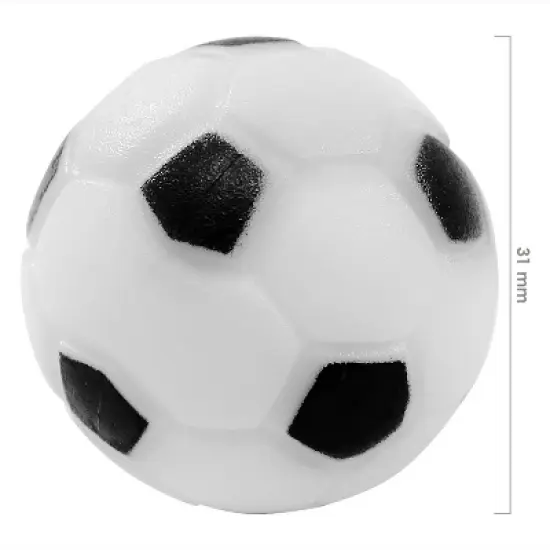Sunnydaze Indoor Durable Plastic Standard Size Replacement Foosball Table Game Balls - 36mm - Black and White image {3}