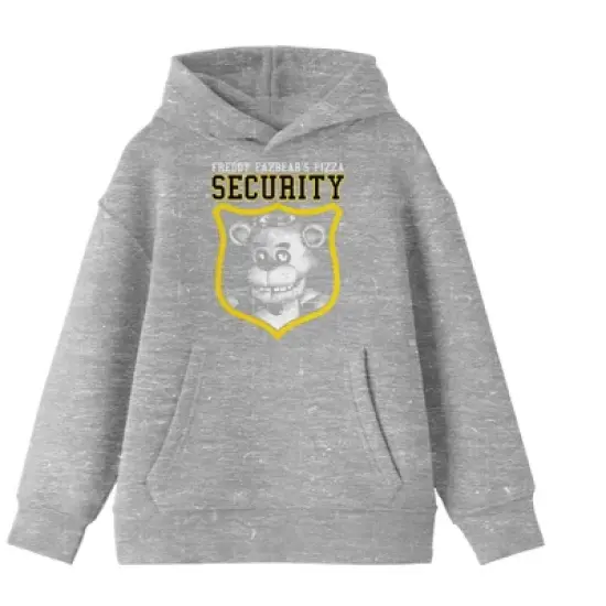 Five Nights at Freddy's Fazbear's Pizza Security Youth Athletic Gray Hoodie image {5}