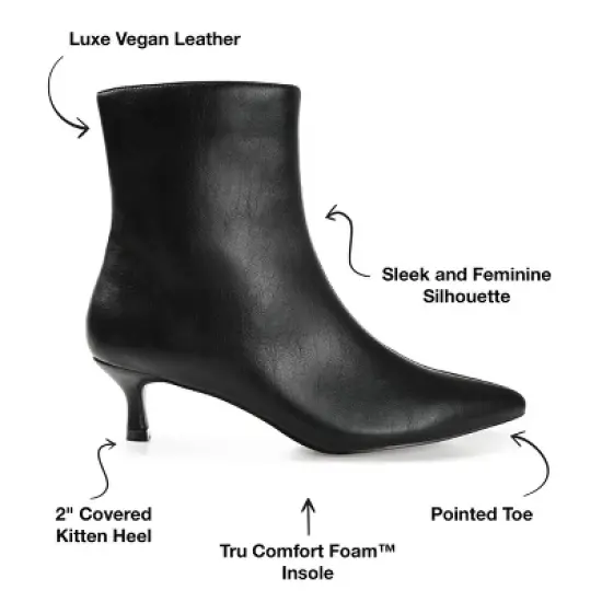 Journee Collection Womens Arely Tru Comfort Foam Pointed Toe Kitten Heel Ankle Booties image {7}
