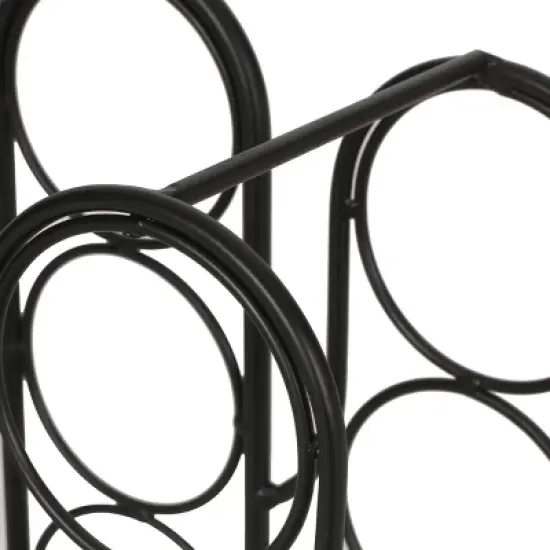 Ferrat Modern Industrial 13 Bottle Tabletop Cactus Wine Rack Black - Christopher Knight Home image {6}