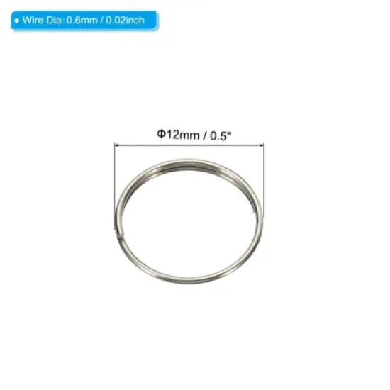 Unique Bargains Split Circular Ring Stainless Steel Clip Ring for Chandelier Crystal Lamp 400 Pcs image {1}