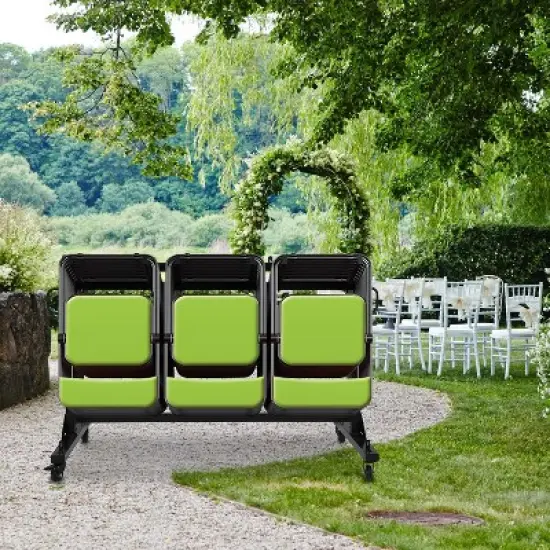 Folding Chair Rack on Wheels,Heavy Duty Metal Folding Chair Storage Cart Dolly, Holds Up to 42 Chairs or 6 Tables, 265 Lbs Capacity, Black image {7}