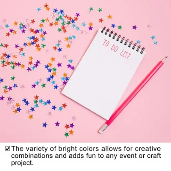 Unique Bargains Acrylic Flat Back Star DIY Decor Jewelry Rhinestone 100 Pcs image {4}