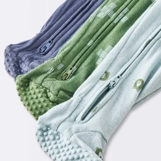 Baby Boys' 3pk Bears Tight Fit Sleep N' Play - Cloud Island&trade; Blue/Green image {3}