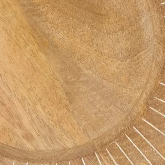 Saro Lifestyle Textured Slit Edges Wooden Charger Plate (Set of 4) image {3}