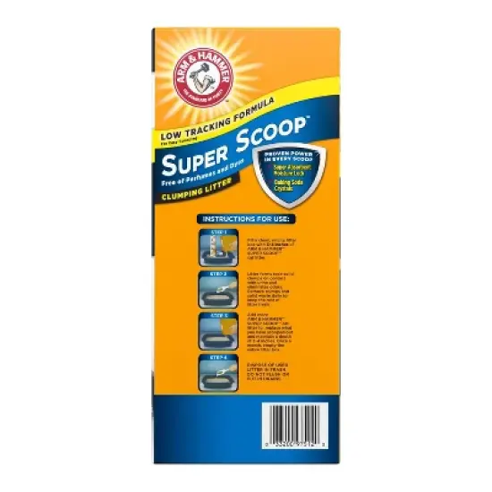 Arm & Hammer Fragrance Free Super Scoop Clumping Litter - 29lbs image {5}