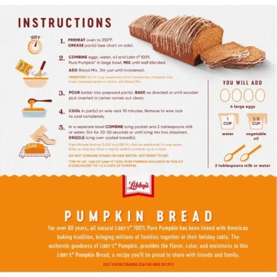 Libby's Pumpkin Bread Kit - 57.75oz image {4}