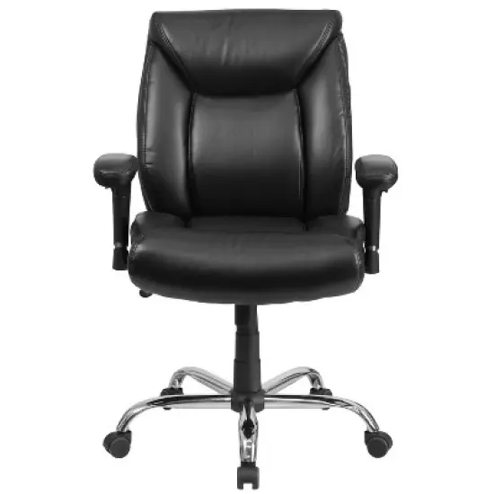 Emma and Oliver 400 lb. Big & Tall Mid-Back Deep Tufted Ergonomic Task Office Chair & Arms image {8}