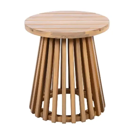 FIONECA Patio Acacia Wood Outdoor Furniture Set &uml;C Club Chairs & Side Table, Conversation Set for Garden, Patio, Deck (Brown+Cream) image {14}