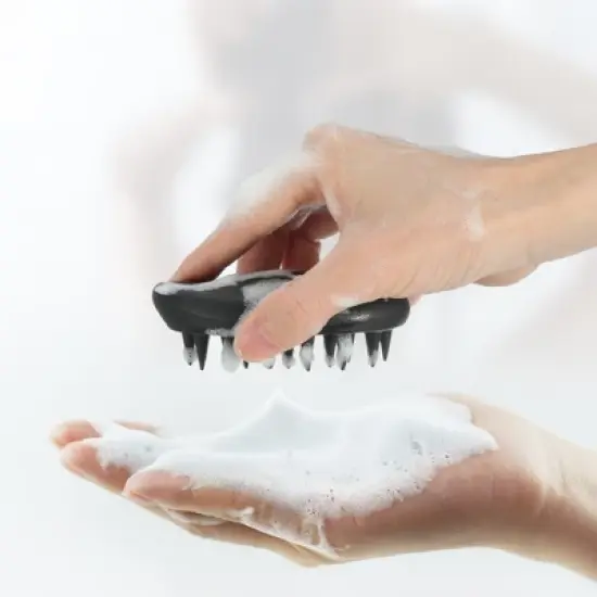 Unique Bargains Travel Size Silicone Scalp Massager Hair Brushes 1 Pc image {4}