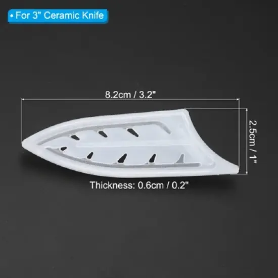 Unique Bargains PP Knife Protector Storage Items Utility Knife Sheaths Clear 2 Pcs image {1}