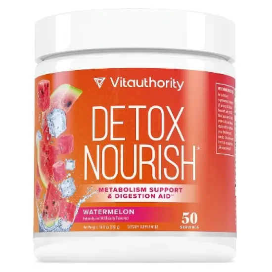Detox Nourish Powder, Metabolism Support & Anti-Bloat Digestive Aid, Vitauthority, 300gm image {4}