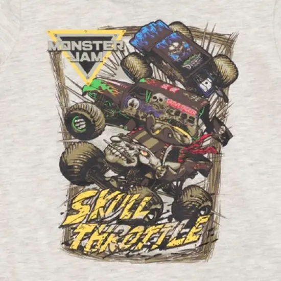 Monster Jam Son-uva Digger Zombie Grave Digger Cosplay T-Shirt and Mesh Shorts Outfit Set Toddler to Big Kid image {3}