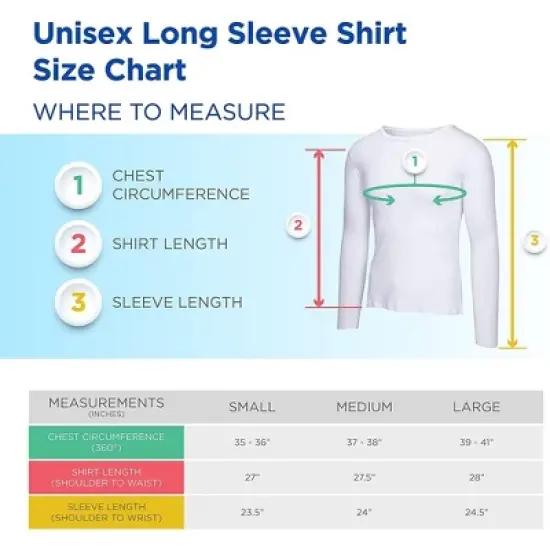 AD Rescue Wear Eczema Clothing for Adults - White Long Sleeve Shirt for Men - Itch Comfort, Ultra-Soft, and Earth-Friendly (XLarge) image {1}
