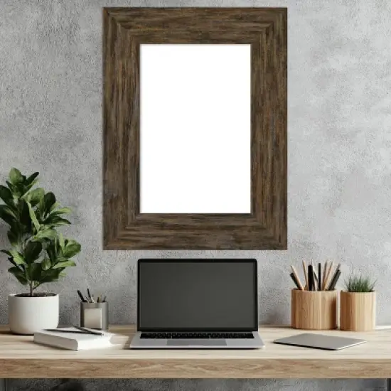 Amanti Art Fencepost Brown Framed Dry Erase Magnetic Board image {6}