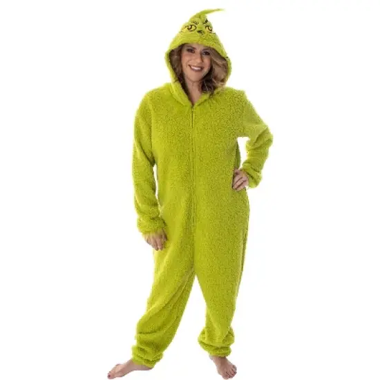 Dr. Seuss The Grinch Matching Family Costume Pajama Union Suit image {1}
