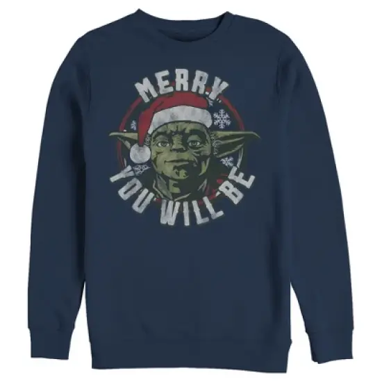 Men's Star Wars Christmas Yoda Merry You Will Be Sweatshirt image {2}