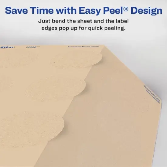 Avery Kraft Brown Round Labels, 2.5" Diameter, 2-Pack, 450ct (5639) image {5}