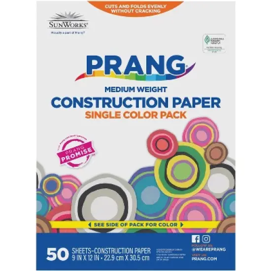 Prang Medium Weight Construction Paper, 12 x 18 Inches, Black, 100 Sheets image {2}