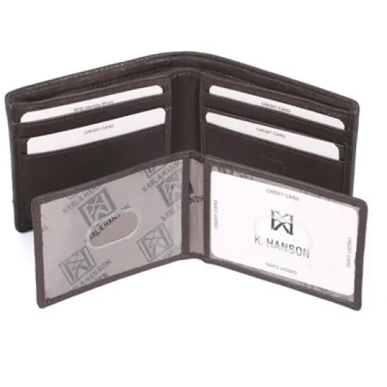 Karla Hanson Men's RFID Leather Bifold Wallet w/ Card Holder Insert image {2}