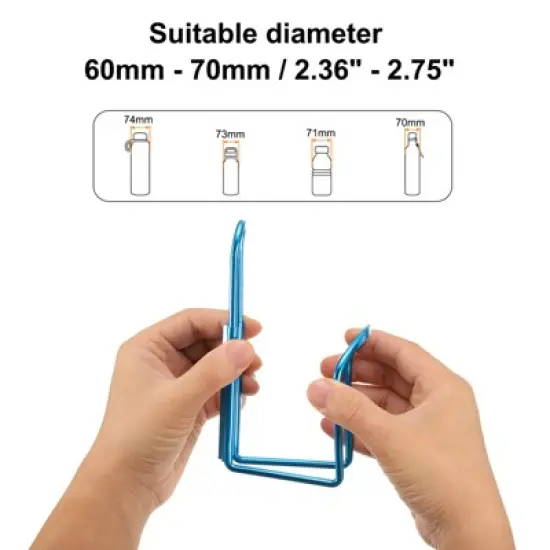 Unique Bargains Aluminum Universal Bicycle Water Bottle Cage 5.7" with Screws and Wrenches image {3}