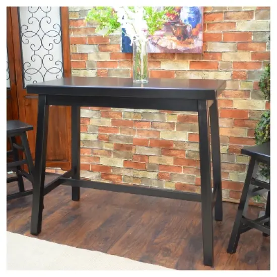Vera Bar Table - Antique Black - Carolina Cottage image {1}
