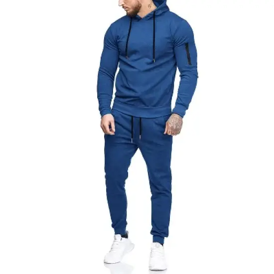 COOFANDY Men's Tracksuit 2 Piece Hooded Athletic Sweatsuits Casual Running Jogging Sport Suit Sets image {4}
