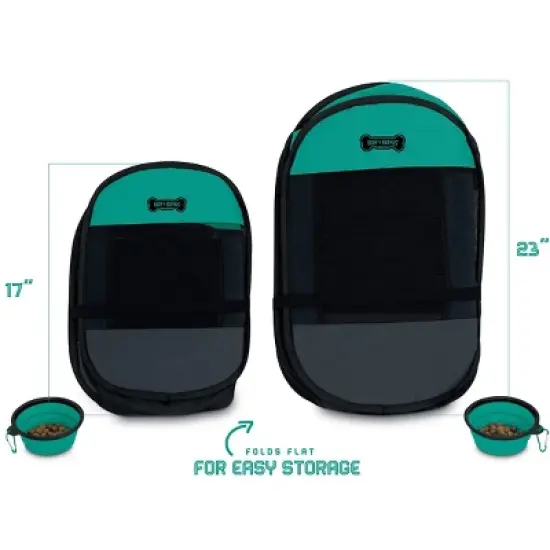 Ruff 'n Ruffus Portable Foldable Pet Playpen w/ Case & Travel Bowl - Small image {4}