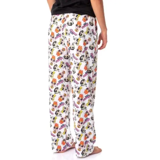 The Powerpuff Girls Womens' TV Series Show Characters Sleep Pajama Pants White image {3}