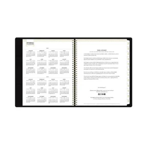 Day Designer 2024 Planner 8.5"x11" Weekly/Monthly Faux Leather Black image {6}