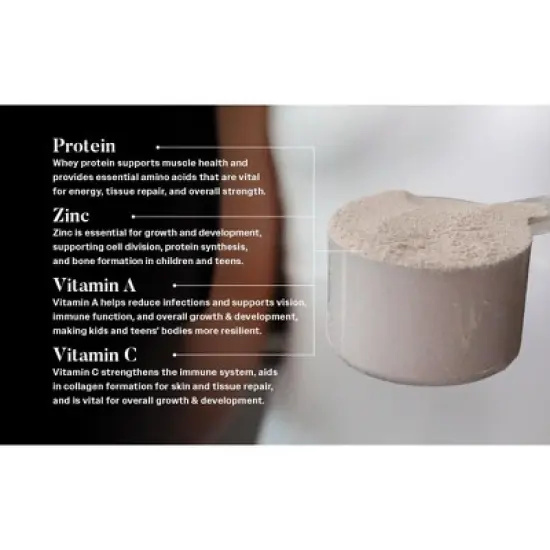 TruHeight Growth Protein Shake (Vanilla Ice Cream Flavor) Natural Growth & Development Protein Powder for Kids & Teens - Vitamins & Minerals, Ages 5+ image {9}